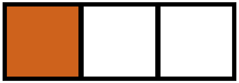 Orange-Brown Rectangle Fraction 1:3
