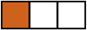 Orange-Brown Rectangle Fraction 1:3