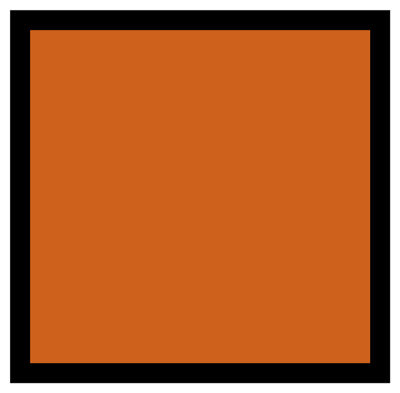 Orange-Brown Rectangle Fraction 1:1