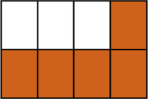 Orange-Brown Rectangle Fraction 5:8