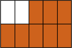 Orange-Brown Rectangle Fraction 8:10