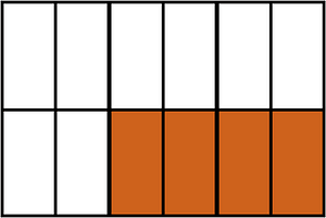 Orange-Brown Rectangle Fraction 4:12