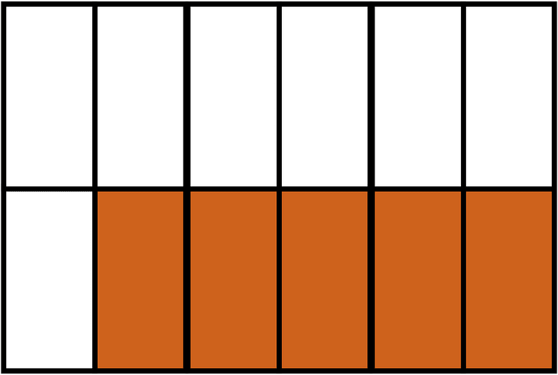 Orange-Brown Rectangle Fraction 5:12