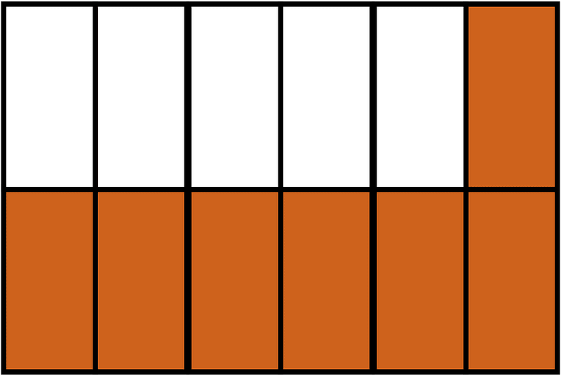 Orange-Brown Rectangle Fraction 7:12