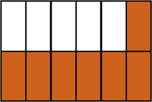 Orange-Brown Rectangle Fraction 7:12