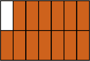 Orange-Brown Rectangle Fraction 13:14