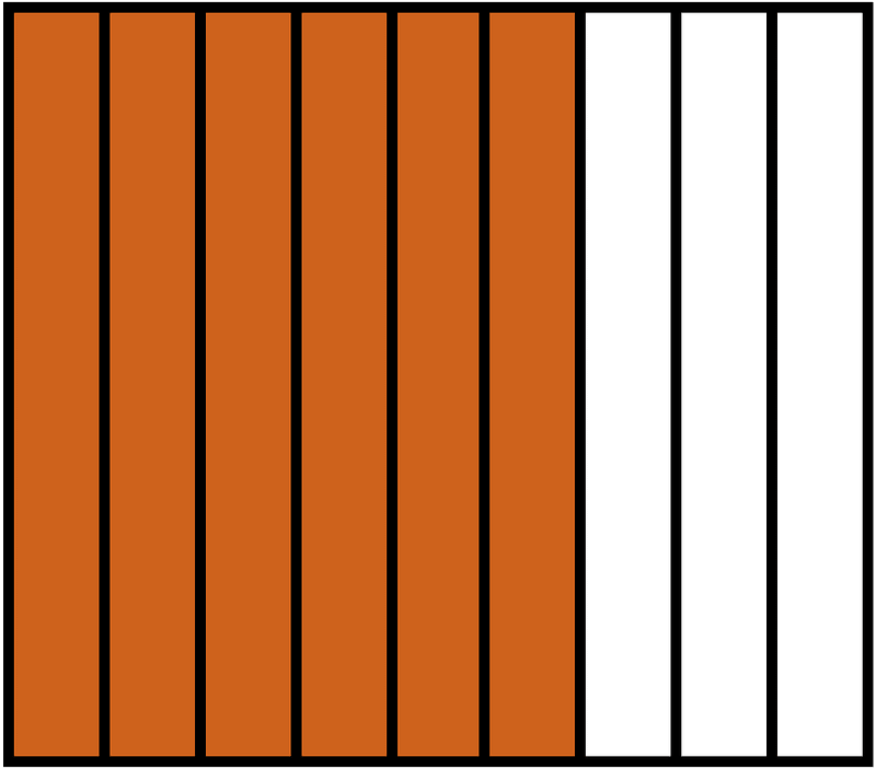 Orange-Brown Rectangle Fraction 6:9