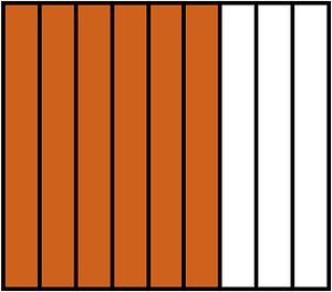 Orange-Brown Rectangle Fraction 6:9