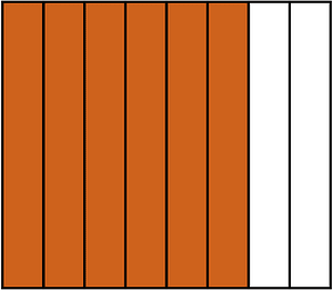 Orange-Brown Rectangle Fraction 6:8