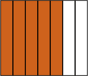 Orange-Brown Rectangle Fraction 5:7