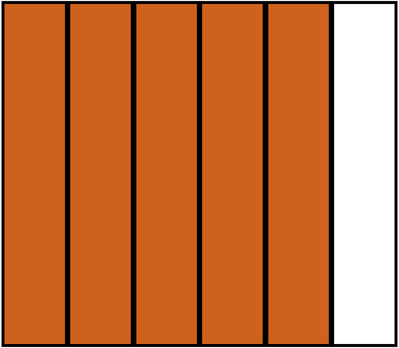 Orange-Brown Rectangle Fraction 5:6