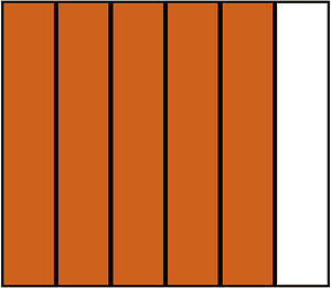 Orange-Brown Rectangle Fraction 5:6