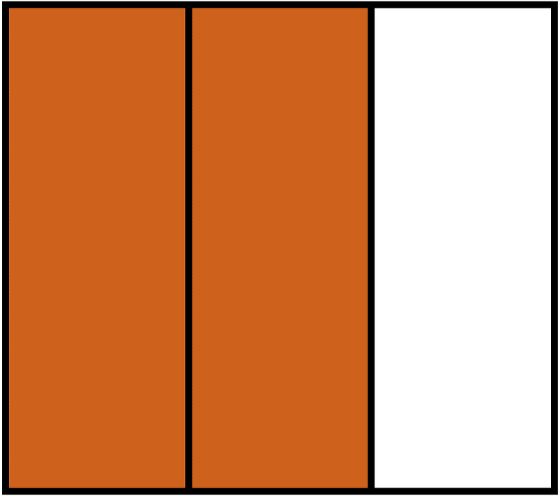 Orange-Brown Rectangle Fraction 2:3