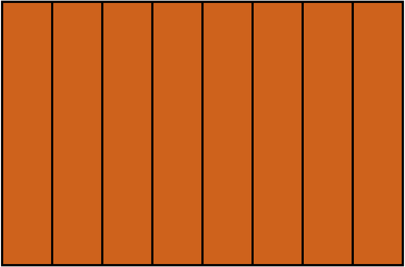Orange-Brown Rectangle Fraction 8:8
