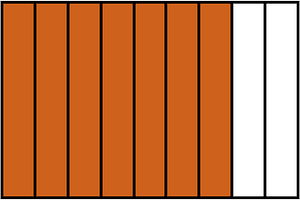 Orange-Brown Rectangle Fraction 7:9