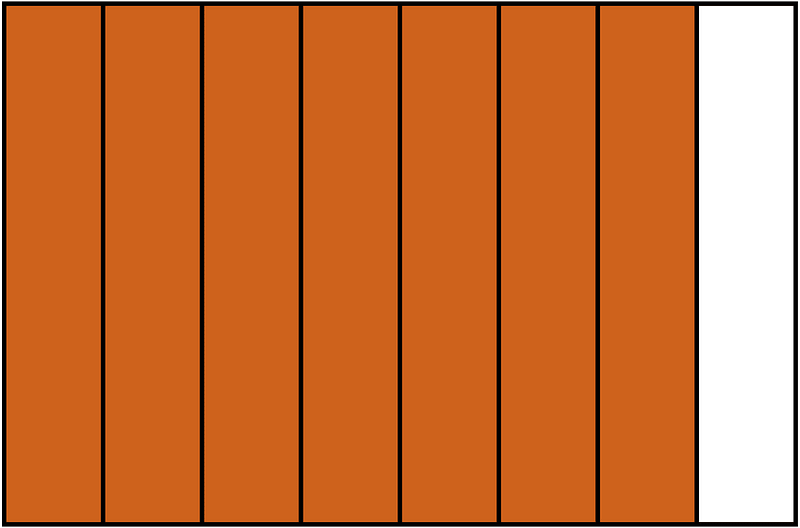 Orange-Brown Rectangle Fraction 7:8