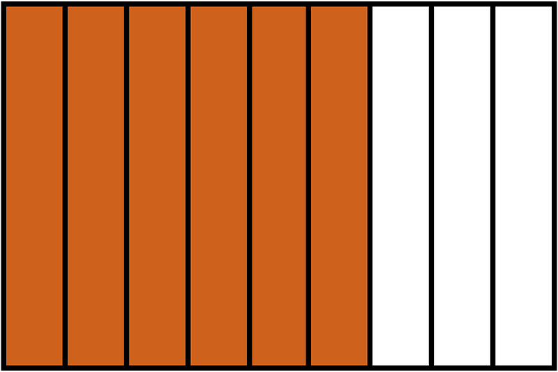 Orange-Brown Rectangle Fraction 6:9