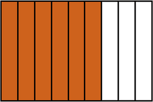 Orange-Brown Rectangle Fraction 6:9