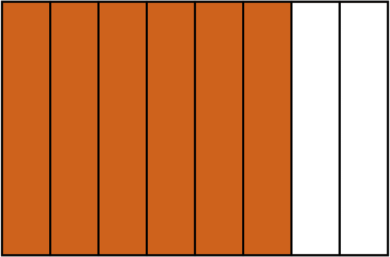Orange-Brown Rectangle Fraction 6:8
