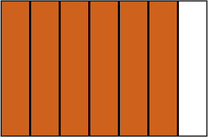 Orange-Brown Rectangle Fraction 6:7