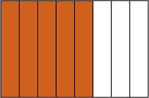 Orange-Brown Rectangle Fraction 5:8