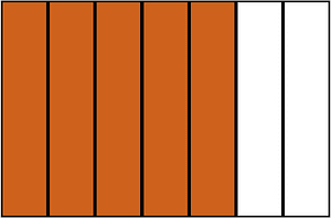 Orange-Brown Rectangle Fraction 5:7