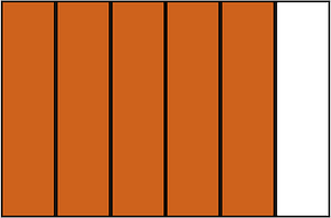 Orange-Brown Rectangle Fraction 5:6
