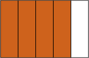 Orange-Brown Rectangle Fraction 4:5