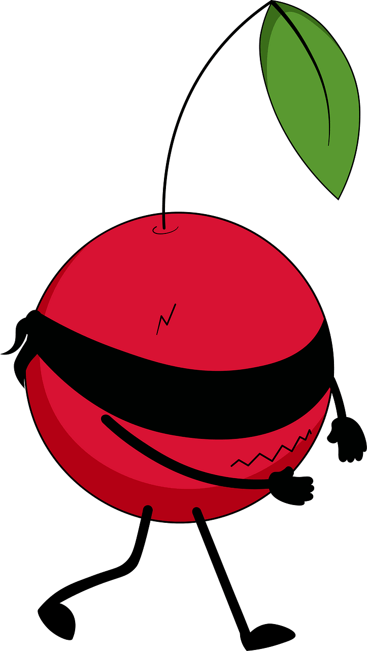 Cherry with blindfold