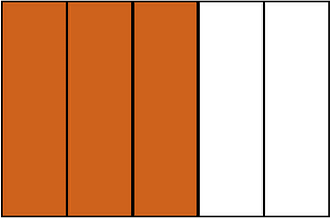 Orange-Brown Rectangle Fraction 3:5