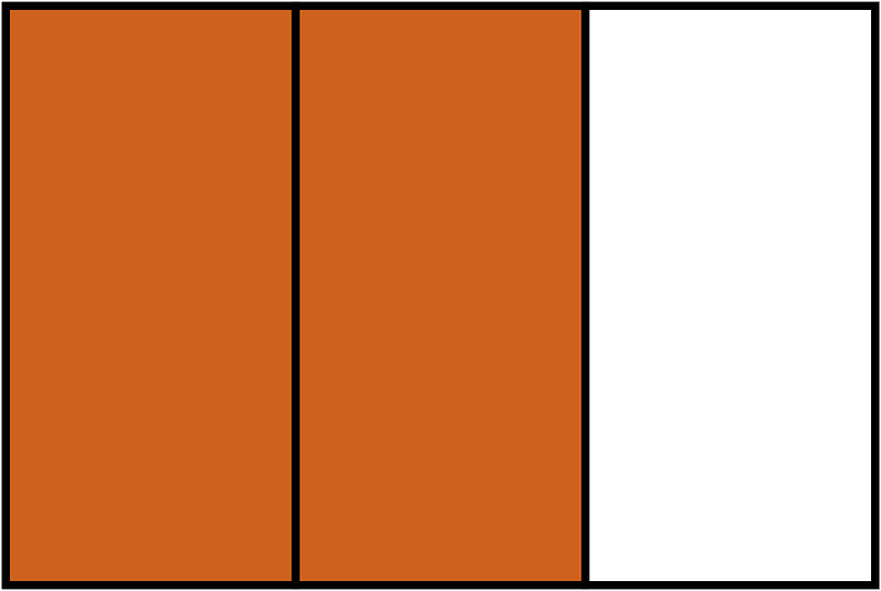 Orange-Brown Rectangle Fraction 2:3