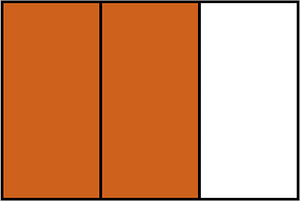 Orange-Brown Rectangle Fraction 2:3