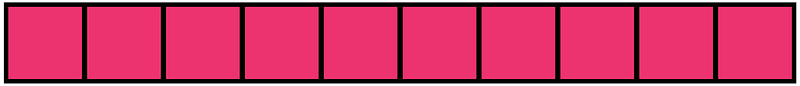 Pink Rectangle Fraction 10:10