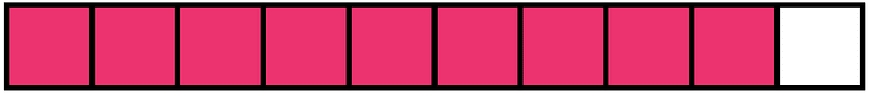 Pink Rectangle Fraction 9:10