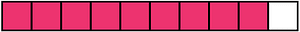 Pink Rectangle Fraction 9:10
