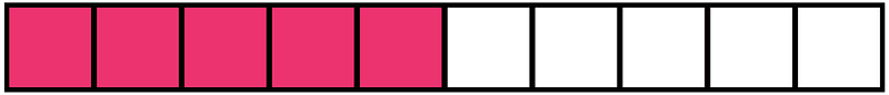 Pink Rectangle Fraction 5:10