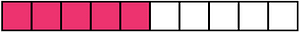 Pink Rectangle Fraction 5:10