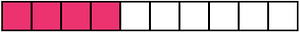 Pink Rectangle Fraction 4:10