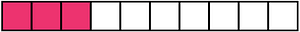Pink Rectangle Fraction 3:10