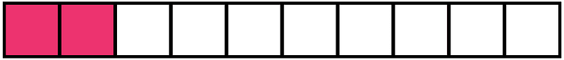 Pink Rectangle Fraction 2:10