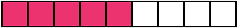 Pink Rectangle Fraction 5:9