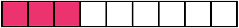 Pink Rectangle Fraction 3:9