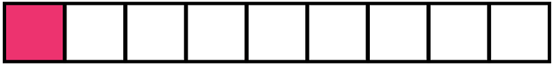 Pink Rectangle Fraction 1:9