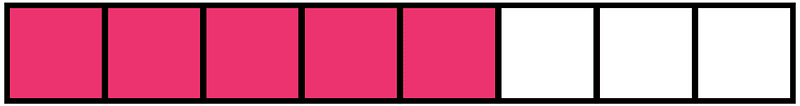 Pink Rectangle Fraction 5:8