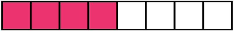 Pink Rectangle Fraction 4:8