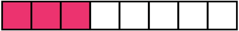 Pink Rectangle Fraction 3:8