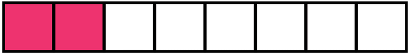 Pink Rectangle Fraction 2:8