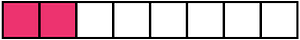 Pink Rectangle Fraction 2:8