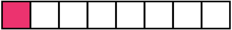 Pink Rectangle Fraction 1:8