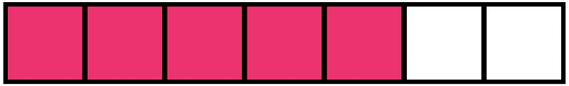 Pink Rectangle Fraction 5:7